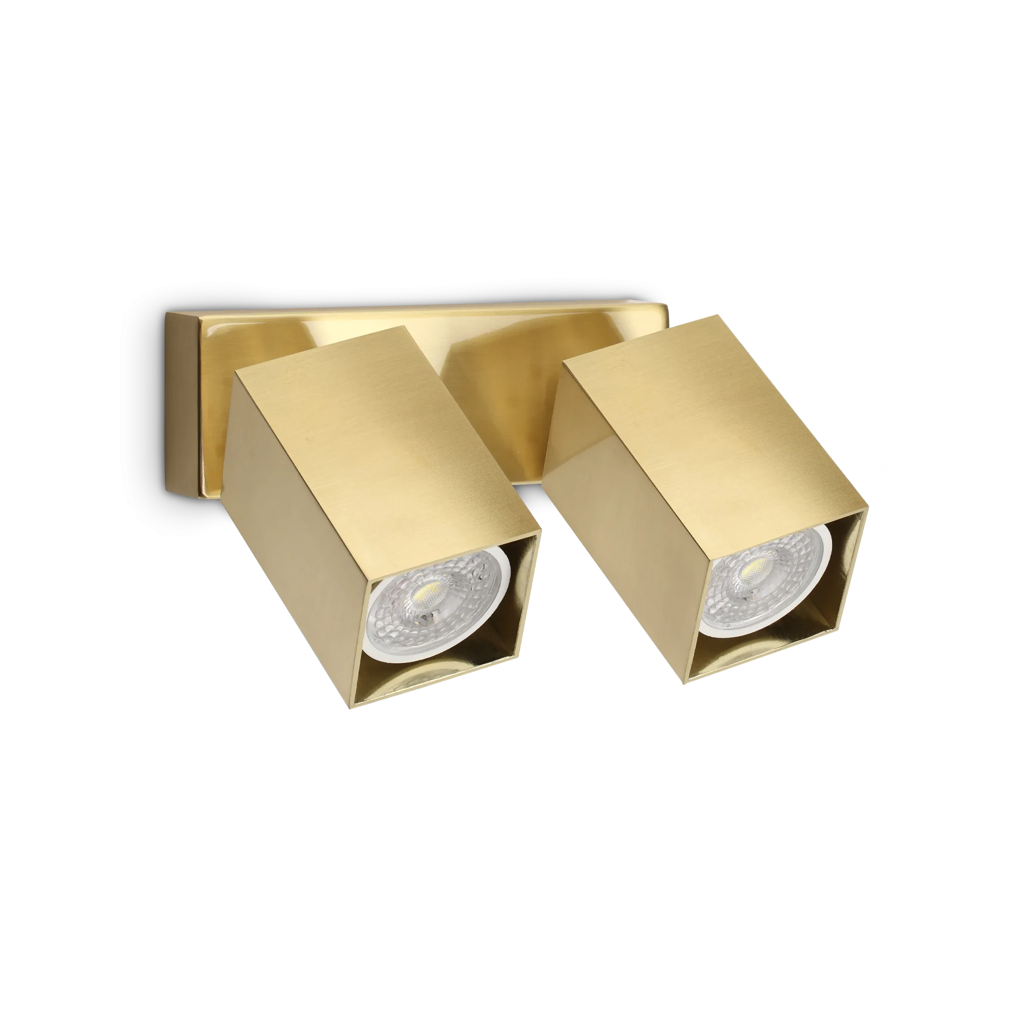 Настенный светильник Ideal Lux DYNAMITE AP2 SQUARE OTTONE 371245