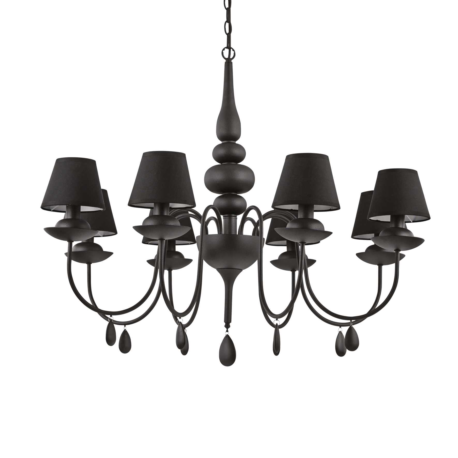 Люстры Ideal Lux Blanche SP8 Nero 111896