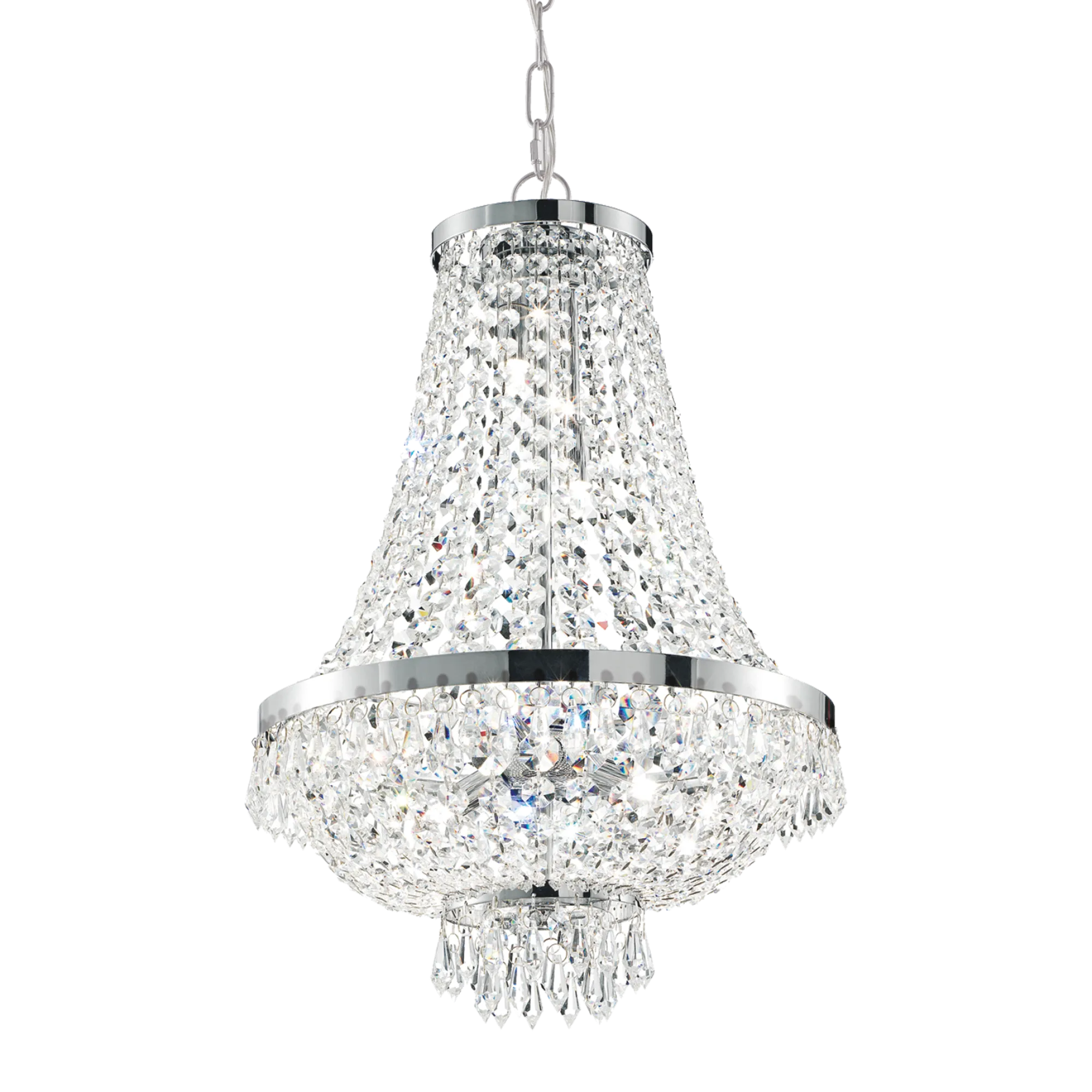 Хрустальная люстра Ideal Lux Caesar SP12 Cromo 114279