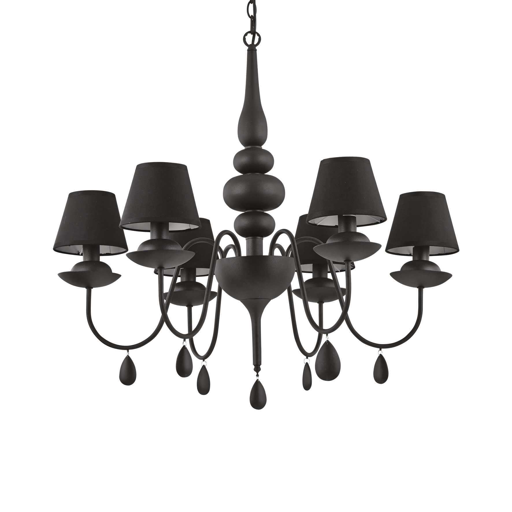Люстры Ideal Lux Blanche SP6 Nero 111872